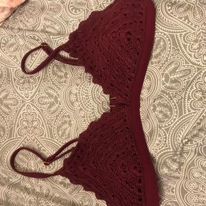 Crochet Exhilaration bikini top.